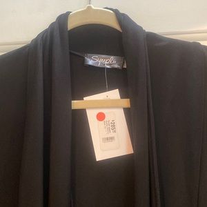 Simplicity black drapey jacket size 14